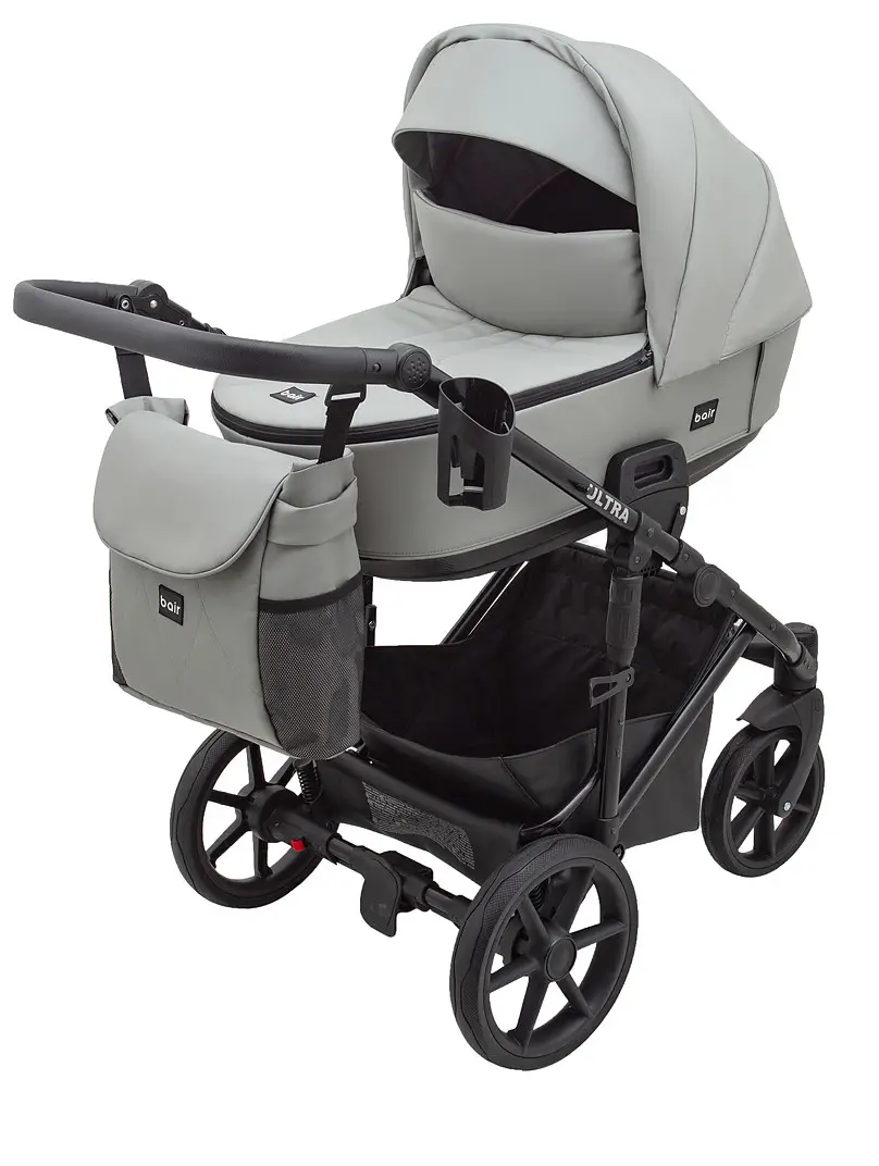 Коляска 2 в 1 Bair Ultra ECO U-45 світло-сірий