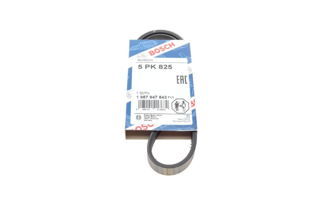 Ремінь генератора Fiat Ducato 1.9D/TD 94-02 (5PK825) BOSCH 1 987 947 843 UA62