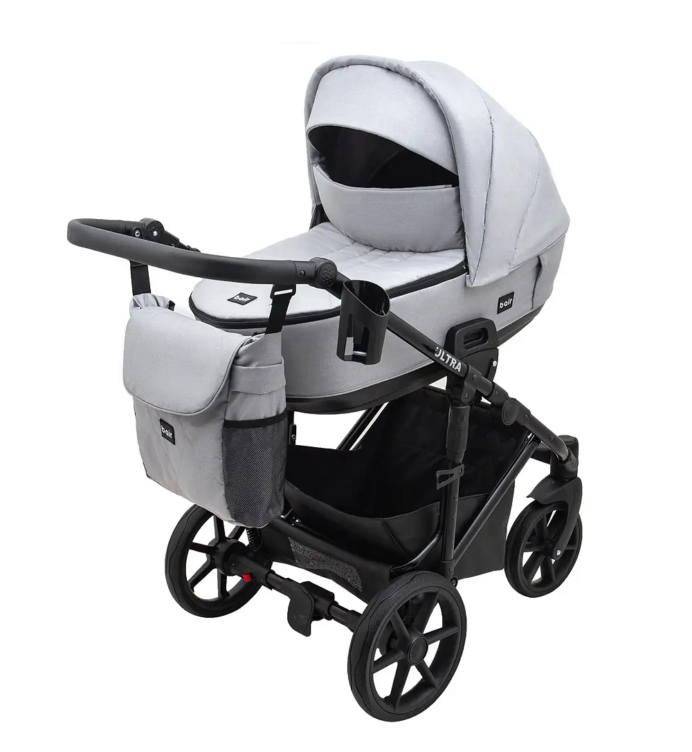 Коляска 2 в 1 Bair Ultra Soft U-218 сірий