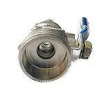 Кран зливний нікельований, різьблення 1/2 папа - трубка 10 мм, фото 3