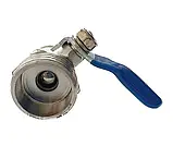 Кран зливний нікельований, різьблення 1/2 папа - трубка 10 мм, фото 4