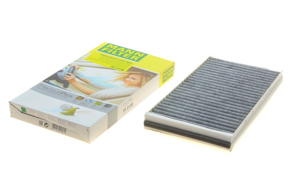 Фільтр салону BMW 5 (E60)/6 (E63) 04-10 (вугільний) (антибактеріальний) MANN-FILTER FP 3139 UA62