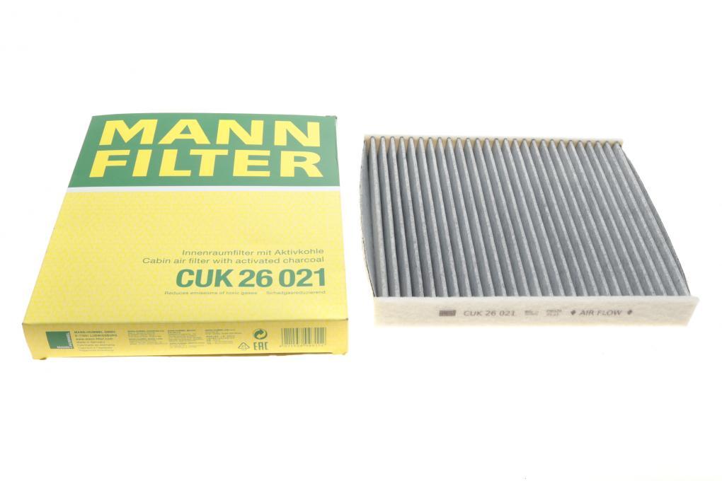 Фільтр салону VW Polo 1.0TSI/Seat Ibiza 1.0 i/1.6 TDI 17- (вугільний) MANN-FILTER CUK 26 021 UA62