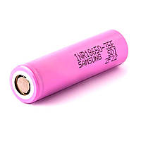 Акумулятор 18650 Li-Ion Samsung INR18650-35E, 3500mAh, 8A, 4.2 / 3.6 / 2.5V, PINK, 2 шт. в упаковці, ціна за 1 шт. x