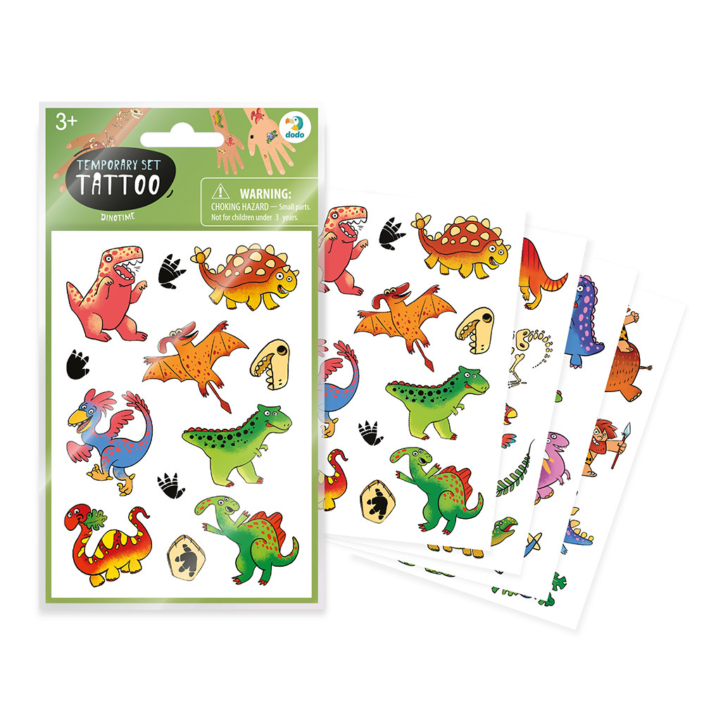 Набір дитячих тимчасових татуювань "Час динозаврів" DoDo (4823115906472), фото 1