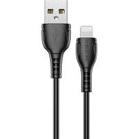 Дата кабель USB 2.0 AM to Lightning 1.0m BX51 Triumph 2.4A Black BOROFONE (BX51LB)