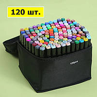 Набір двосторонніх маркерів різних кольорів 120 шт., набір двосторонніх скретч маркерів, ALX