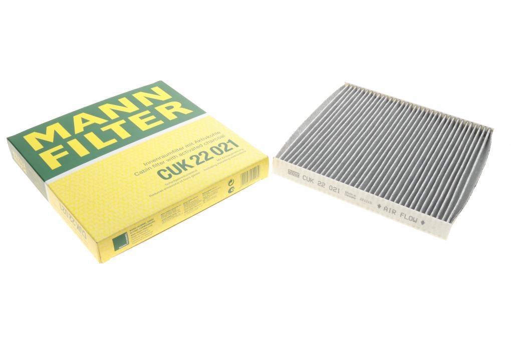 Фільтр салону Renault Twingo/Smart Fortwo 14-(вугільний) MANN-FILTER CUK 22 021 UA62, фото 1
