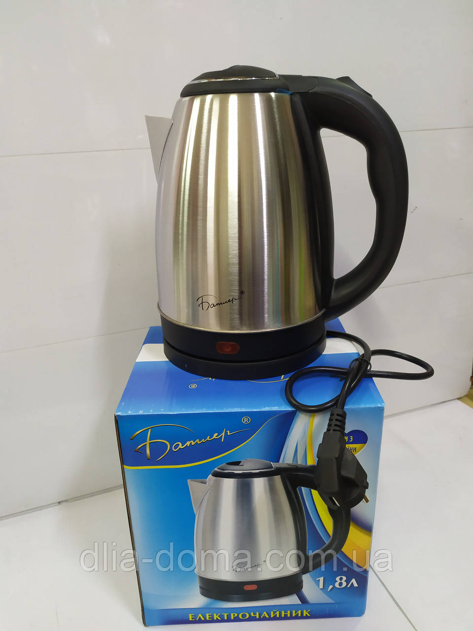 Чайник электрический  нерж.сталь  1.8 л  1500 ВТ Батлер  №65223047, фото 1