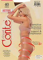 Колготки женские с утягивающими шортиками Conte Active Soft 40 Soft den 6, shade