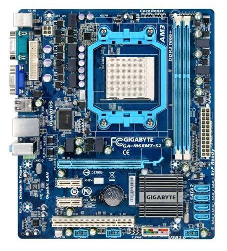 Плата AMD AM3 на DDR3 GIGABYTE GA-M68MT-S2 Розуміє 2-6 ЯДЕРНІ Процесори AM3 з ГАРАНТІЄЮ
