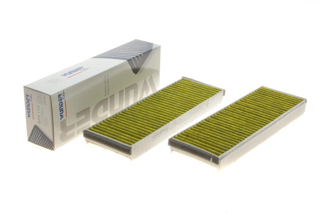 Фільтр салону Audi A6 2.0/2.7TDI 04- (вугільний) (к-кт 2 шт.) WUNDER FILTER WPK 119 UA62