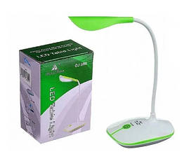 Настільна лампа з акумулятором 1200 мАг, від USB, JX-880, Зелена  Світлодіодний світильник з гнучкою ніжкою