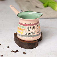 Турка емальована 0.7л Have a beautiful day metalac Metalac 373035