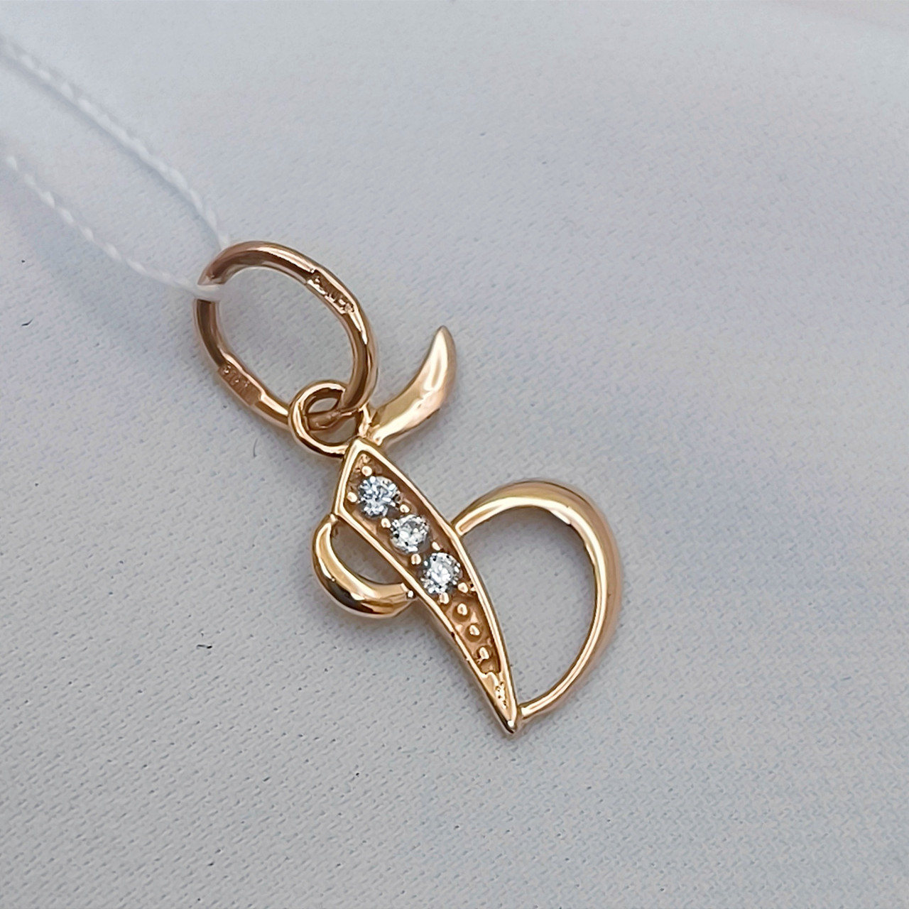 Золотий кулон буква Б 585 проби Ukr-gold.com