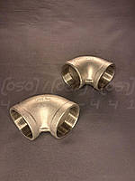 Коліно різьбове нержавіюче DN40 (1"1/2), н/ж сталь AISI304, 90°, ВВ, Class 150 (PN10), різьба BSPP