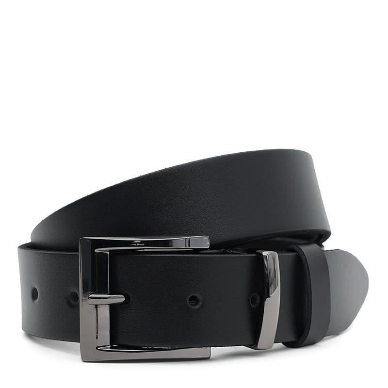 Чоловічий шкіряний ремінь Borsa Leather 125vfx86-black, фото 1