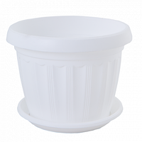 Вазон "Терра" з підст. 14*11см. (білий)