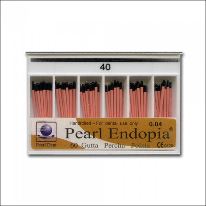 Штифти гутаперчеві конусні Pearl Endopia 60 шт №40
