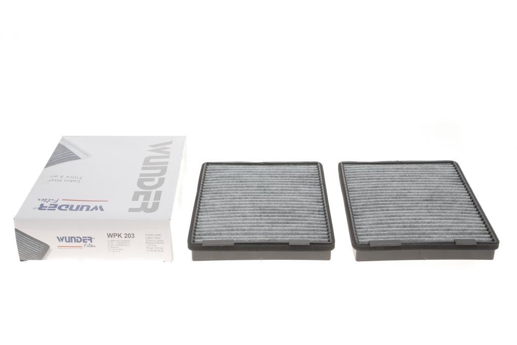 Фільтр салону BMW 5 (E39) (вугільний) (к-кт 2 шт.) WUNDER FILTER WPK 203 UA62, фото 1