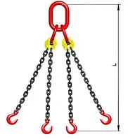 4СЛ в/п 6.7 тн L-1500 мм-4-х гілковий строп ланцюговий (павук з ланцюга 10х30)