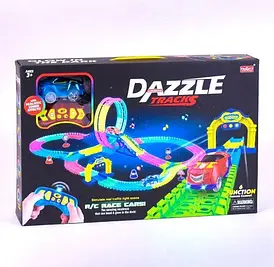 Автотрек на радіокеруванні "Magic Tracks Dazzel" 156 (довжина траси 475 см, 227 деталей, машинка на радіокеруванні, світло,звук)