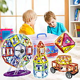 Магнітний конструктор-валіза Magic Magnet 120 деталей, Дитяча 3D головоломка для створення об'ємних моделей, фото 10