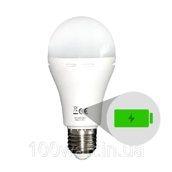 Фонарик-лампа на аккумуляторе Е27 LED Smartcharge АС12W DC3W 58893 - фото 2 - id-p2052033327