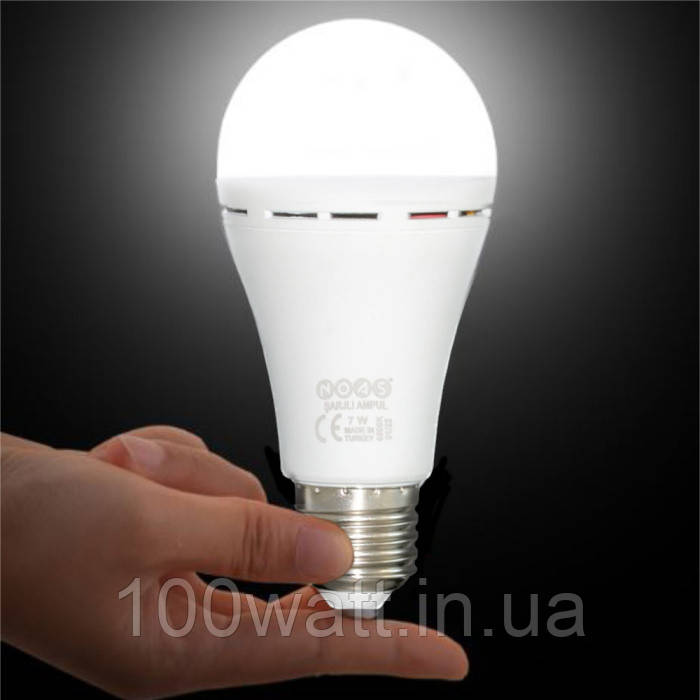 Фонарик-лампа на аккумуляторе Е27 LED Smartcharge АС12W DC3W 58893 - фото 4 - id-p2052033327