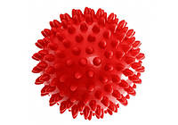 Мячик для массажа 7.5 см мягкий EasyFit PVC (надувной) красный