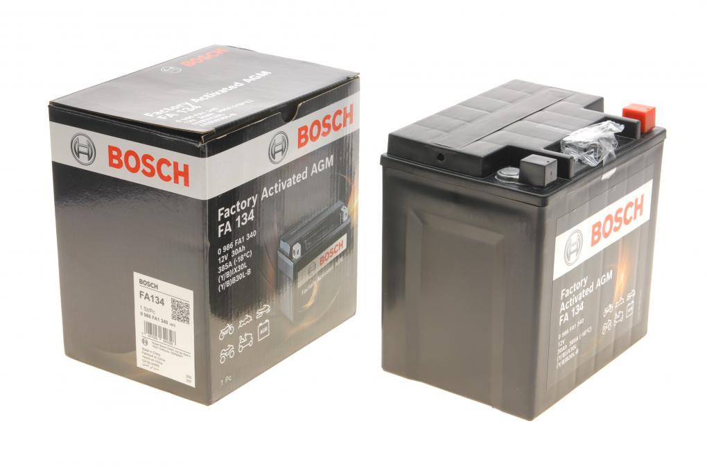 Акумуляторна батарея 30Ah/385A (166x126x173/+R/B0) (AGM) Factory Activated AGM BOSCH 0 986 FA1 340 UA62