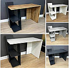 Письмовий стіл білий відкриті полиці збоку для дому, фото 10