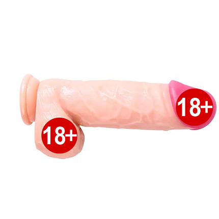 Фалоімітатор на присосці Ballsy super cock 8.9 Chisa 22см / 5см, фото 3