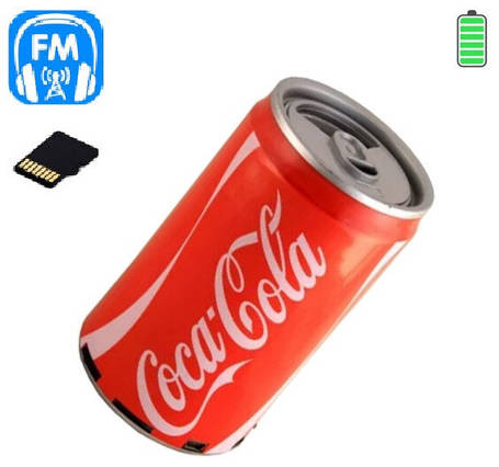 Міні Колонка Coca Cola Fanta Sprite, Портативна Акустика USB FM FM MP3, фото 1
