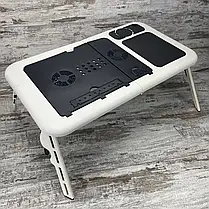 Столик Розкладний Універсальний для Ноутбука з Кулером E-Table, Охолоджувач для Лептопа, фото 5