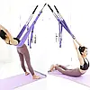 Гамак для Йоги Air Yoga Rope Фіолетовий для Спорту, Фітнесу, Полотно для Стречінгу Вдома, фото 9