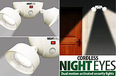 Вуличний світильник Cordless Night Eyes з датчиком руху, Бездротовий ліхтар на стіну, фото 4