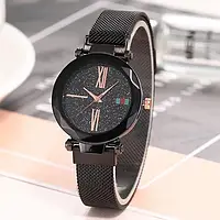 Женские Часы Starry Sky Watch на Магнитной Застежке Черные | Кварцевые Наручные Часы