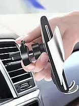 Автомобільний Тримач Сенсорний Penguin Smart Sensor S5 QI c Бездротовою Зарядкою 10w Black Датчик Руху, фото 4