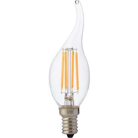 Лампа вінтажна світлодіодна, ретро Filament LED "Flame-6" 6W Е14 2700К свічка на вітрі