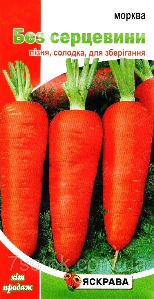 Семена моркови Без сердцевины, ТМ Яскрава, 3г - фото 1 - id-p2008648801