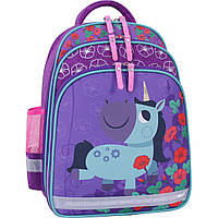 Детский рюкзак для школы ортопедический 14л Mouse 339 фиолетовый 498 (0051370)