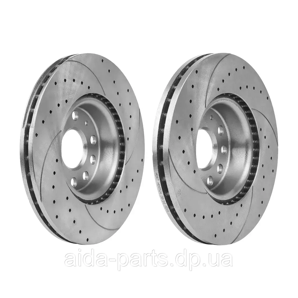 Диск гальмівний передній вентильований Tuning HORT Audi A3, Volkswagen Caddy III (HD8524), фото 1