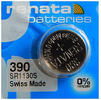 Батарейки-Таблетки Renata 390 / SR1130/ 10шт. на блистере
