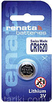 Батарейки-Таблетки Renata CR1620 / 3V/ 1шт. на блистере