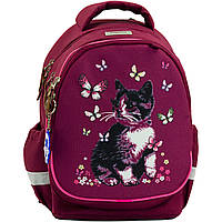 Рюкзак школьный для девочки бордовый 21л Butterfly 1093 (0056566)