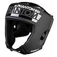 Боксерський шолом Phantom APEX Open Face Head Protection Black (капа в подарунок), фото 3