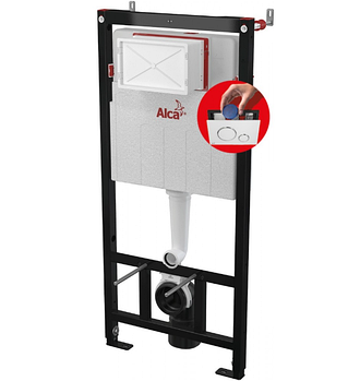 Прихована система інсталяції AM101 c білою кнопкою Alcaplast