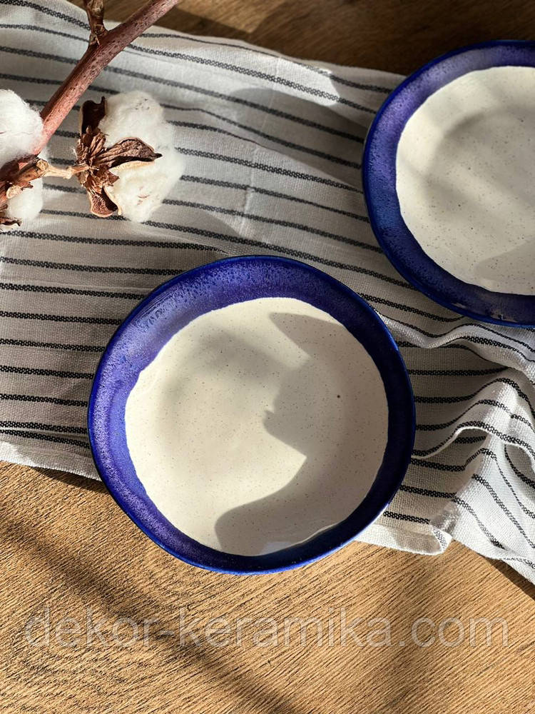 Тарілочка 13 см, «Капучино кобальт».