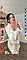 Дублянка жіноча екошкіра шкірозамінник білий колір Туреччина, фото 3